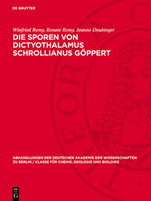 cover image of Die Sporen von Dictyothalamus Schrollianus Göppert